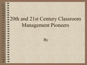 20th and 21st Century Classroom Management Pioneers