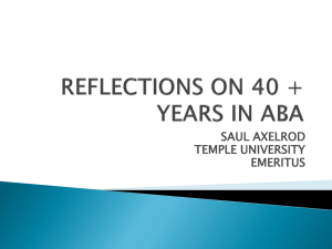 Axelrod – Reflections on ABA PowerPoint