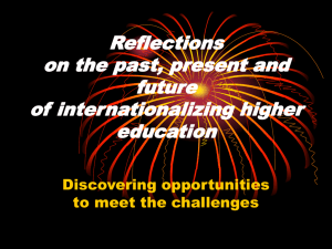 Reflections on the past, present and future of internationalizing