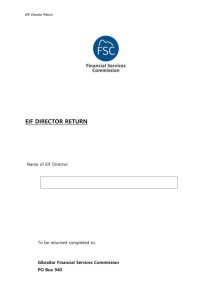 EIF Director Return - Financial Services Commission