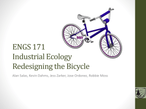 ENGS 171 Industrial Ecology Redesigning the Bicycle