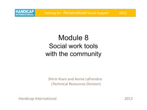 Module 8: Social work tools for community level