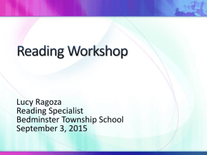 Reading Workshop - Bedminster Township Public School