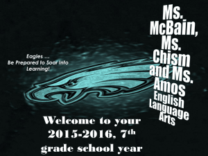 Ms. McBain, some information