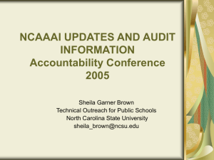 NCAAAI Updates and Audit Information
