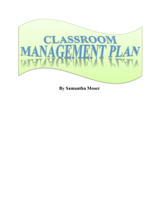 Classroom Managment plan for Final