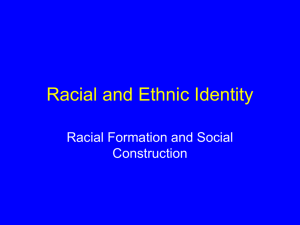 Racial and Ethnic Identity