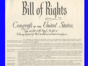 Bill of Rights Notes AGGI Lesson Plan 2 Bill of Rights