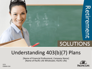 Understanding 403(b)(7) Plans