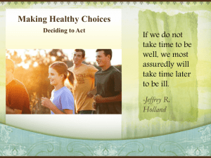 Making Healthy Choices