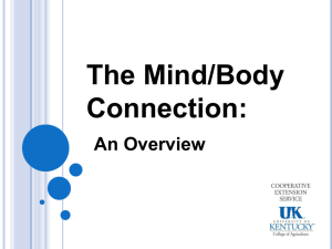 The Mind/Body Connection - UK College of Agriculture