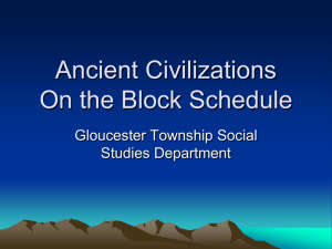 Ancient Civilizations On the Block Schedule - timescapes
