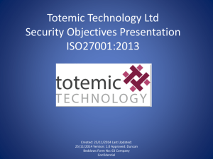 ISO27001:2013 Security Objectives Presentation