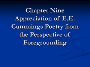Appreciation of E.E.Cummings Poety from the Perspective of