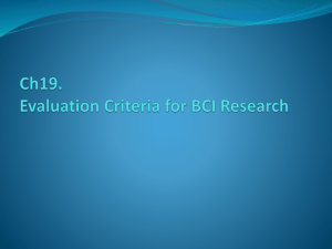 Ch19. Evaluation Criteria for BCI Research