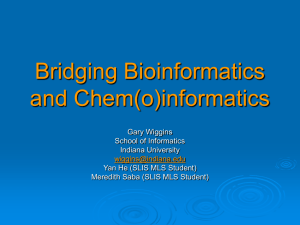 Bridging bioinformatics and chem(o)informatic