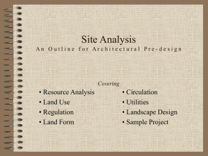 Site Analysis - Architectural Design Program