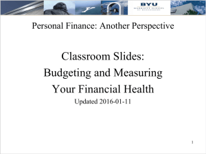 Measuring Your Financial Health and Making a Plan