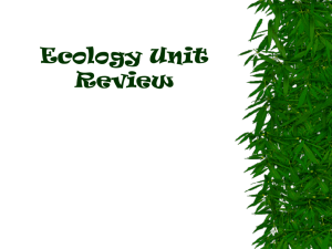 Unit 7: Ecology - School District 622