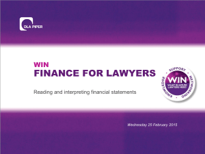 FINANCE FOR LAWYERS