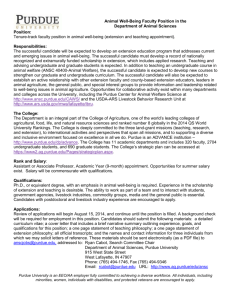 Animal Well-Being Faculty Position in the Department of Animal