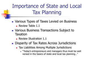 State and Local Income Tax