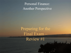 Final Exam - Review #1