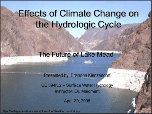 Effects of Global Warming on the Hydrologic Cycle