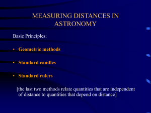 MEASURING DISTANCES IN ASTRONOMY