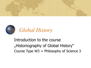 Globalgeschichte Wissenschaftstheorie 1