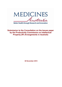 Medicines Australia - Productivity Commission