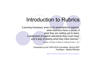 Introduction to Rubrics