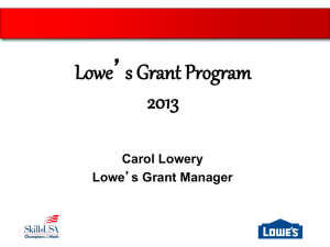 Lowe's Grant presentation
