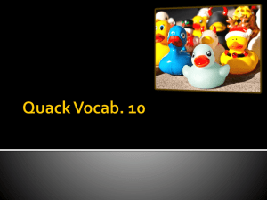Quack Vocab. 10