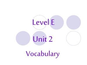 Unit 2 Level E