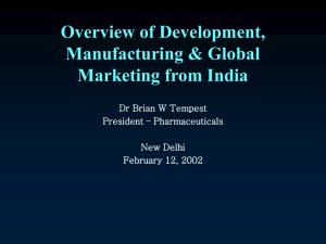 Overview of Development, Manufacturing