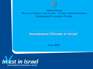 Investment Climate in Israel