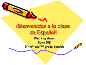 ¡Bienvenidos a la clase de Español!