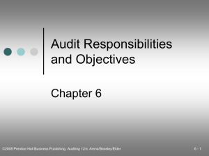 Chapter 6 – Audit Responsibilities and Objectives