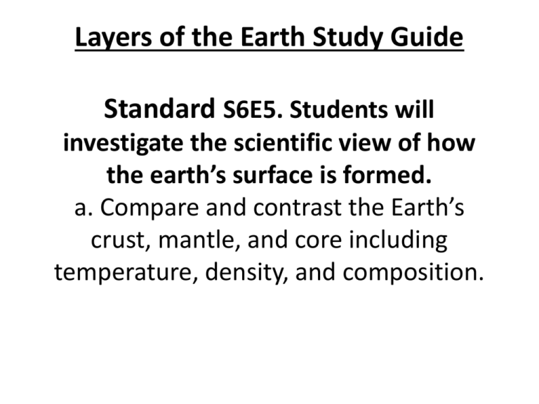 essay about layers of the earth