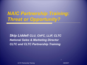 NAIC Partnership Training - Corporation for Long