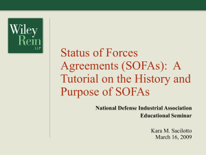 NDIA SOFA Presentation - National Defense Industrial Association