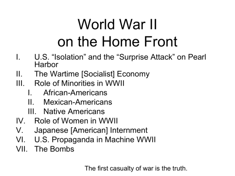 the home front essay