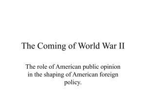 H106I: The Coming of World War II