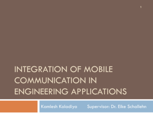Integration of Mobile Communication in Engineering Applications