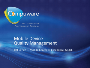 Mobile Device Quality Management