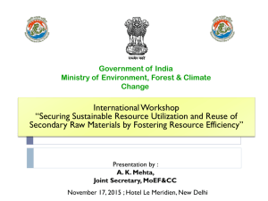 Workshop - Ministry of Environment and Forests