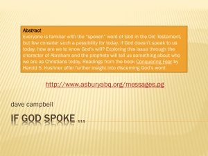 If God Spoke *