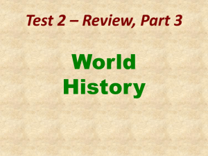 Test 2 - Review - Moreau Catholic High School MOODLE