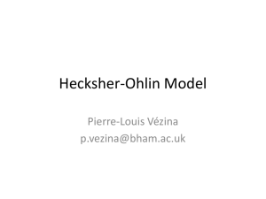 Hecksher-Ohlin Model - Pierre